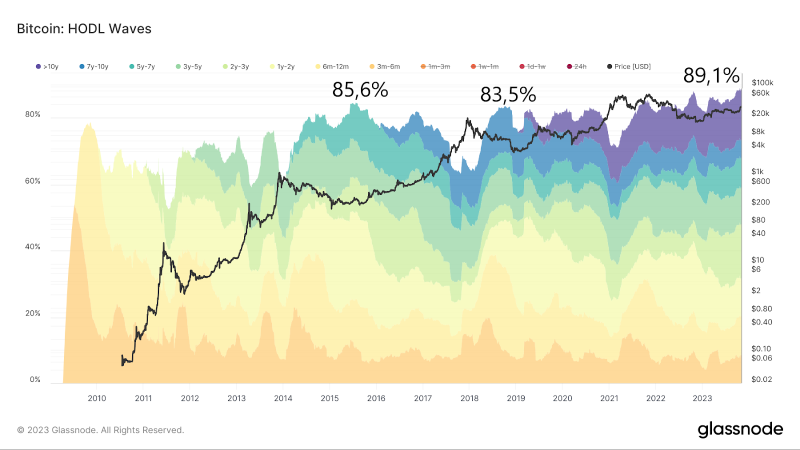 
HODL Record: 90% of Bitcoin Supply Hasn’t Moved in Last 3 Months
