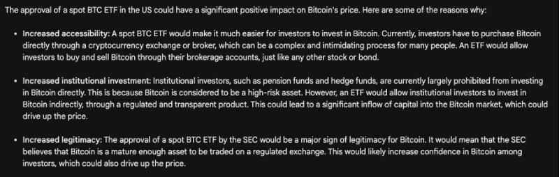 We Asked Google Bard How The BTC ETF Will Affect Price And If This BTC Alternative Has More Potential