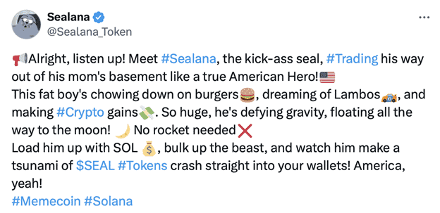 New Meme Crypto 'Sealana' Launches ICO on Solana, Hits $125,000 Milestone in Hours