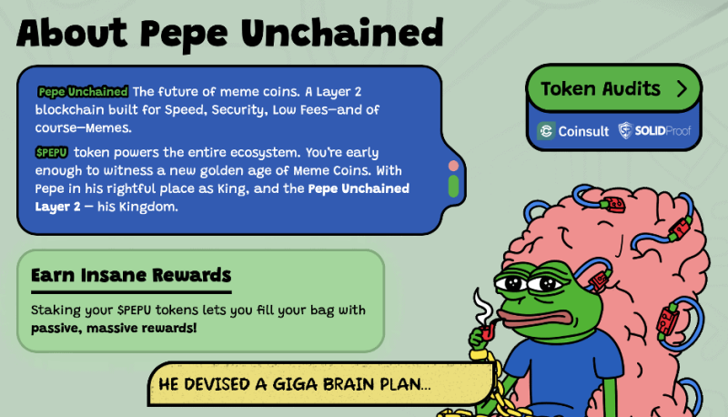 Pepe Unchained Presale Hits $12.5M as Pepe Price Rises